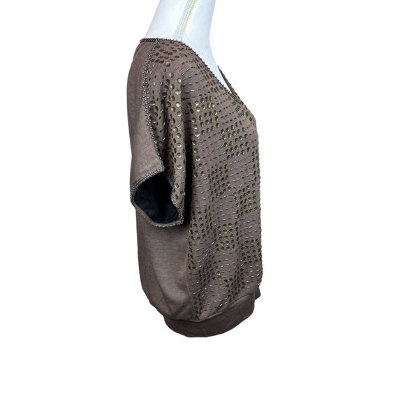 Aryn K. blouse, size Medium. beaded, geometric, casual, NWT, office, vacation - Picture 6 of 14